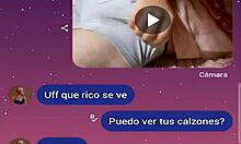 Маленькая мексиканка болтает и мастурбирует для домашнего видео