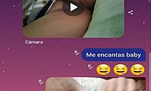 Pequena mexicana bate papo e se masturba para vídeo caseiro