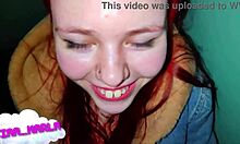 POV видео на чукане на лицето и свършване в устата от приятелката