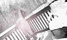 Nina Rivera i Don Whoes bawią się w śnieżną przygodę na zewnątrz w jakości 4k