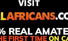 Prvi cuckold izkušnja amaterskih črnih parov - pravi Afričani v akciji
