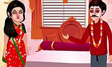 עקרת בית הודית מתפנקת בתשוקה אסורה עם הבת החורגת בסרטון חם