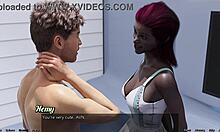 Video porno animado: MILF negra casada en apuros espaciales