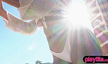 Наслаждайтесь потрясающей латиноамериканской красотой Анхель Констанс в этом горячем сольном видео
