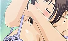 Hentai babe met grote borsten geeft haar jonge studente een lesje in deze tekenfilm!